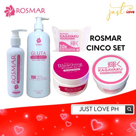 Rosmar Cinco Set Kagayaku Soap Bleaching Scrub 300g Whipped Lotion