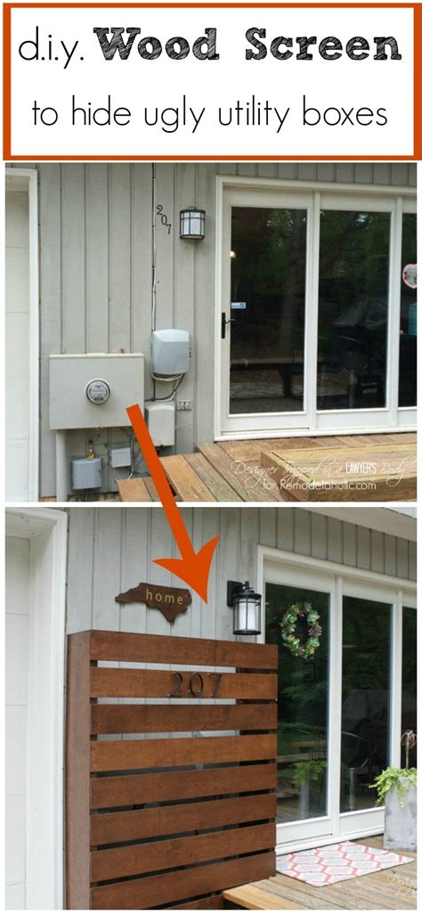 DIY Wood Screen To Hide Utility Boxes Remodelaholic Bloglovin