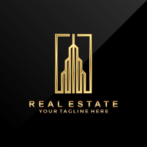 Premium Vector | Modern luxury, gold real estate logo