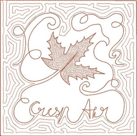 ITH Fall Quilt Block 1 Machine Embroidery Design Embroidery Library