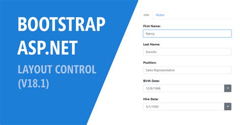 Bootstrap ASP NET WebForms Layout Control Enhancements V18 1