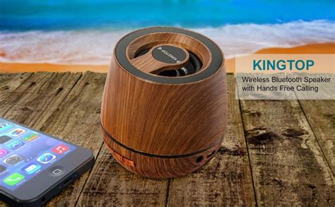 Kingtop Portable Bluetooth Speakers With Unique Wooden Appearance Cool