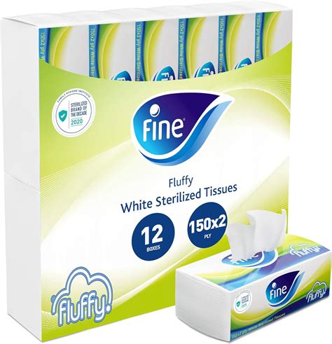 Fine Sterilized Facial Tissues Fluffy 150x2 Ply White Tissues Pack