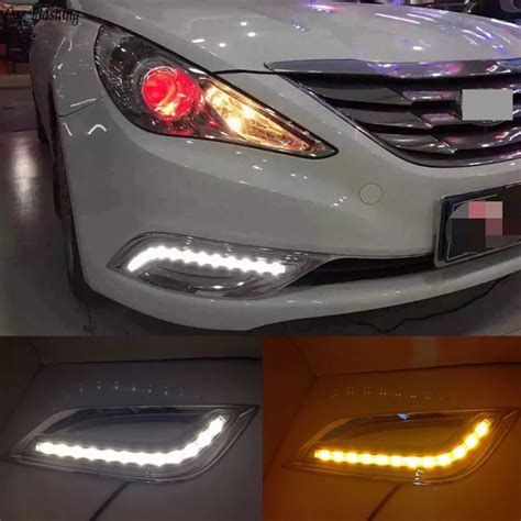 Car Flashing V Car Led Drl Daytime Running Lights With Fog Lamp Hole