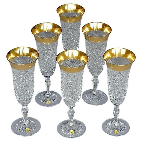 Precious 6 Dessert Wine Glasses Gold Crystal Stemware Josephinenhuette Moser At 1stdibs