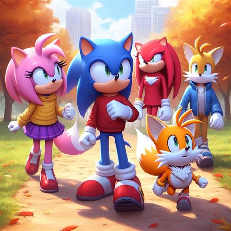 Sonic, Amy, Tails and Knuckles are walking (7) by BartHisher98 on ...