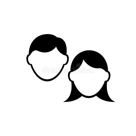 Man And Woman Vector Icon Stock Vector Illustration Of Line 268060320