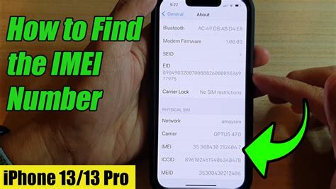 IPhone 13 13 Pro How To Find The IMEI Number YouTube