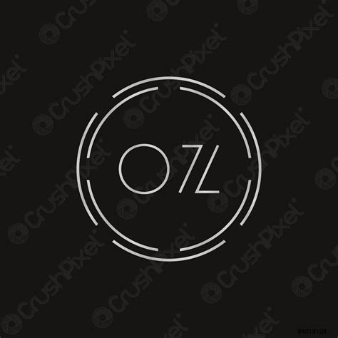 Initial Monogram Letter Oz Logo Design Vector Template Digital