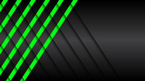 Black and green material design background with green diagonal stripes ...