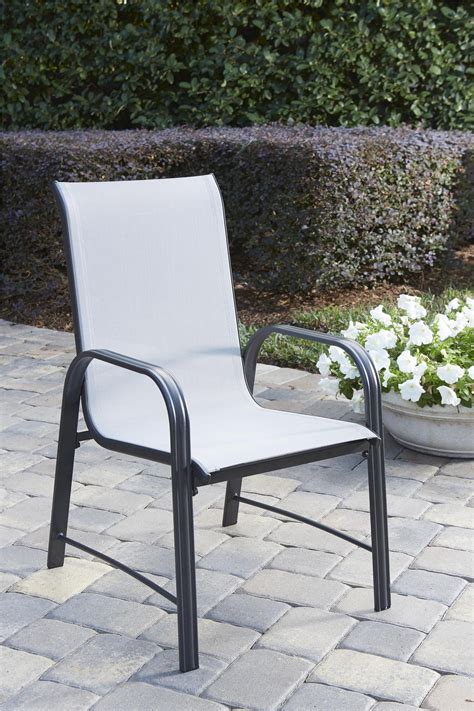 COSCO Outdoor Patio Furniture Set Paloma Steel Dining Chairs Light