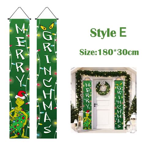 Grinch Christmas Door Banner Hanging Porch Sign Walmart