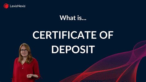 Certificate Of Deposit Legal Definition YouTube