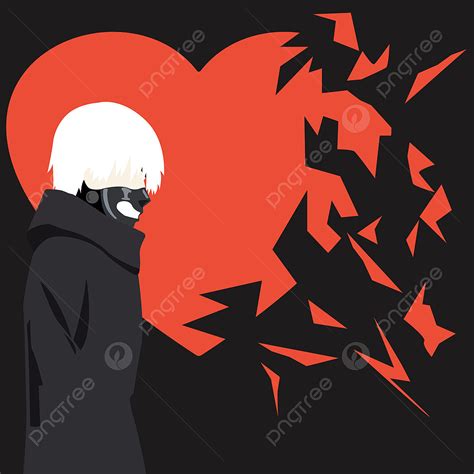 Broken Heart Vector Png Images Broken Heart Boy Kaneki Vector