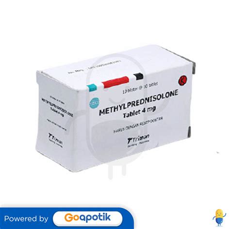 Methylprednisolone Triman 4 Mg Box 100 Tablet Kegunaan Efek Samping