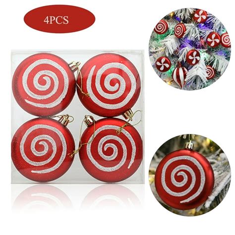 Christmas Balls Ornaments For Xmas Tree 4pcs Shatterproof Christmas