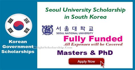 Seoul University Scholarship 2023 24 In South Korea Fully Funded