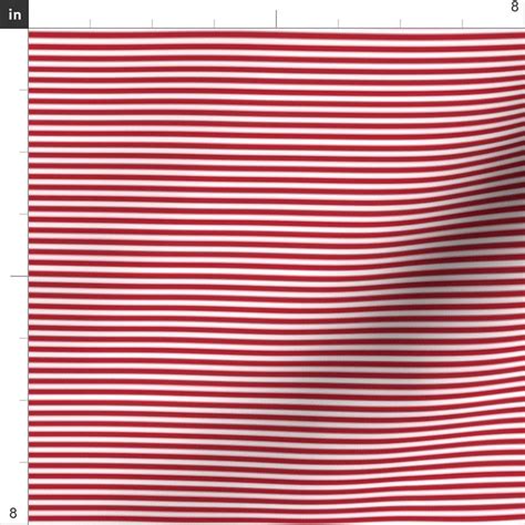 Horizontal Pinstripe Fabric Pinstripes Red By Misstiina Etsy