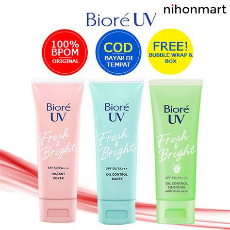 Jual Biore UV Fresh Bright SPF 50 30g Shopee Indonesia