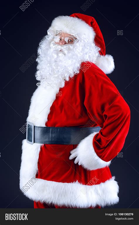 Portrait Santa Claus Standing Image Photo Bigstock