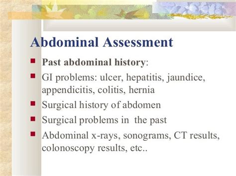 Abdominal Assessment