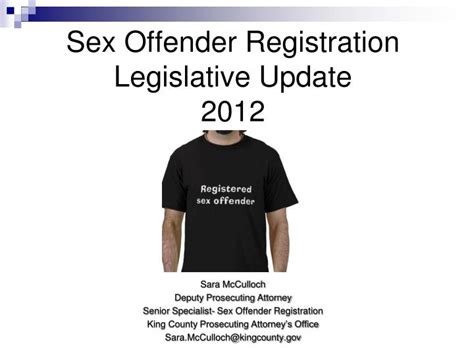 PPT Sex Offender Registration Legislative Update 2012 PowerPoint