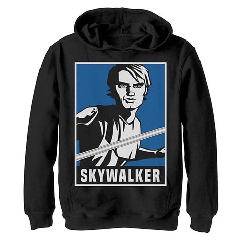 Boys 8 20 Star Wars Clone Wars Luke Skywalker Poster Graphic Fleece Hoodie