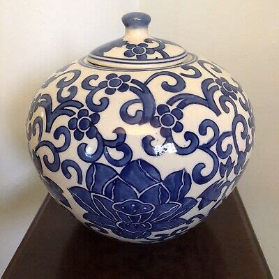 Jars Porcelain Ginger Jar With Lid