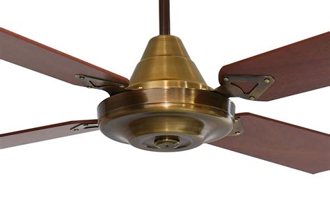 Ventilador De Techo Anca Bronce Viejo C Portapalas Y Palas De Madera