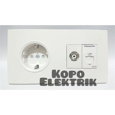 Jual Panasonic Stop Kontak Soket Tv Outlet Data Cat Style White Di