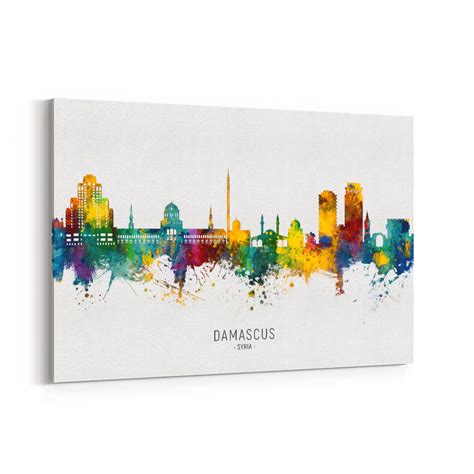 Damascus Syria Skyline Wall Art