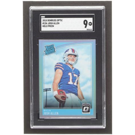 Josh Allen 2018 Donruss Optic Holo 154 RR SGC 9 Pristine Auction