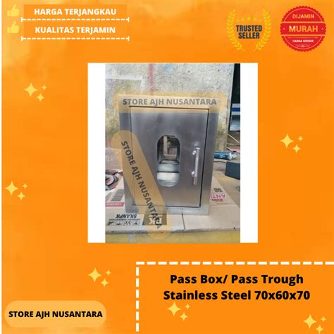 Jual ECO Pass Box Pass Trough Stainless Steel 70x60x70 Ready Stok