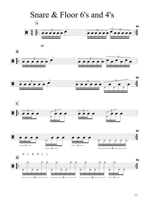 Snare Drum Sheet Music Learn Drums For Free