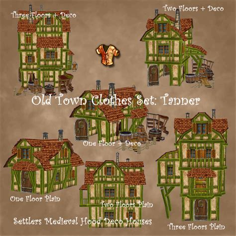 Medieval Old Town Hood Deco Houses Tanner Set Worlds The Sims 4