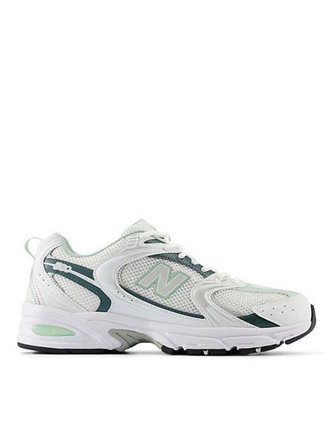 New Balance 530 Sneakers Bianche E Verde Metallizzato Asos