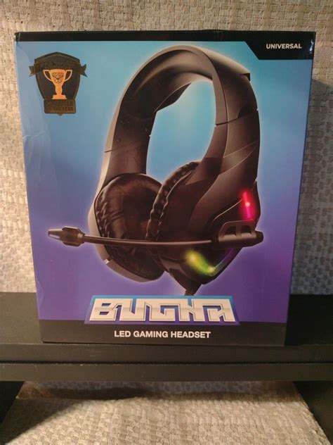 Bugha Led Gaming Headset Pc Player Year Kyle Boom Mic Connector Aux In Black For Sale Online Ebay