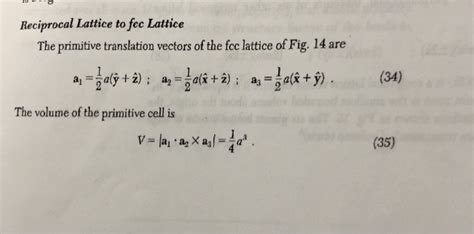 Solved Given The Primitive Translation Vectors And Volume Chegg