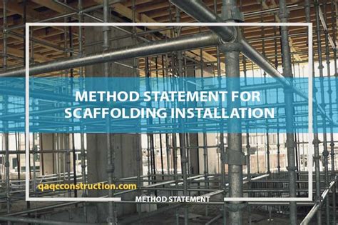 Method Statement For Scaffolding Installation