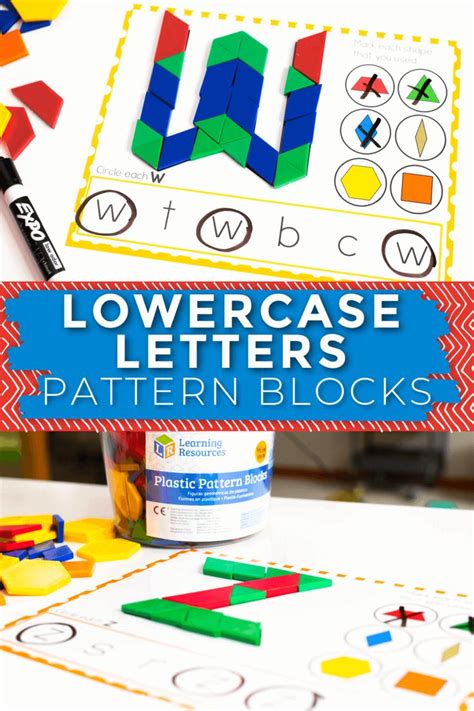 Free Printable Lowercase Alphabet Pattern Block Mats Pattern Blocks