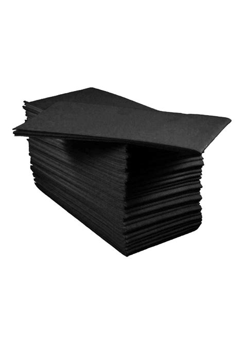 Black Airlaid Fold Napkin Raynor Hygiene