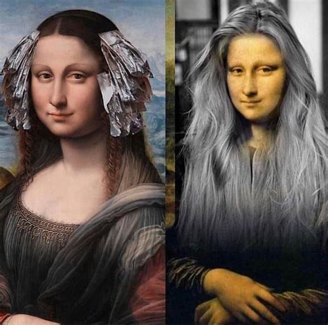 Pin de Bia Reis em Mona Lisa La Gioconda Memes Mona Salão de beleza