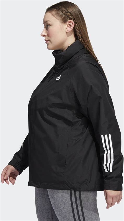 Adidas Woman Bsc Stripes Rain Rdy Jacket Black Hc Ab