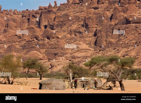 Chad Southern Sahara Desert Ennedi Massif Archei Toubou Nomad Camp