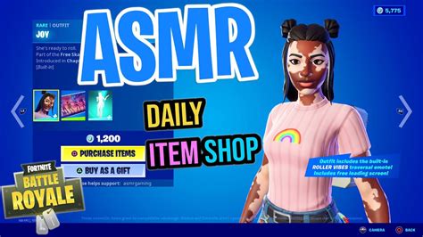 Asmr Fortnite New Joy Skin Bundle Daily Item Shop 🎮🎧 Relaxing Whispering 😴💤 Youtube