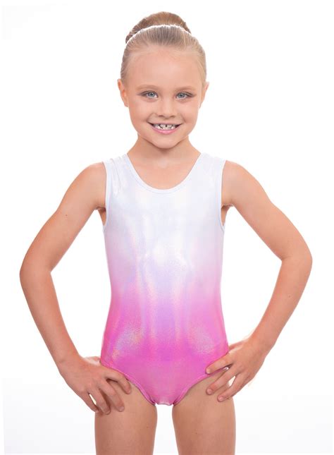 Step Pink Ombre Sleeveless Gymnastic Training Leotard Velocity Pro Sport