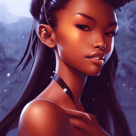 Christmas Melanin Girl Art · Creative Fabrica