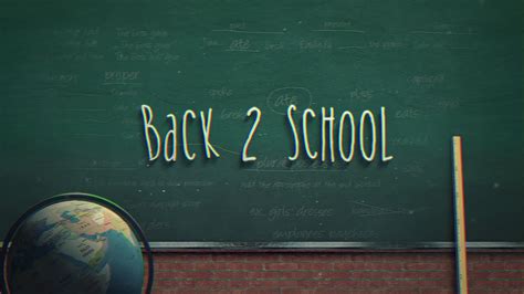 Premium Stock Video Back 2 School With Texts On Blackboard