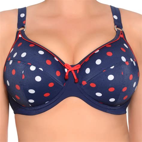 Ulla Bademoden Lima Bikini Oberteil mit Bügel navy dots Gr i Dessous Insel