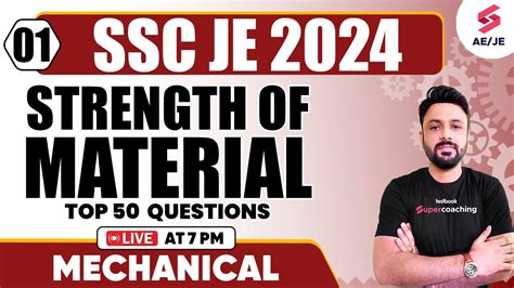 SSC JE 2024 Mechanical Engineering Most Expected Questions RRB JE